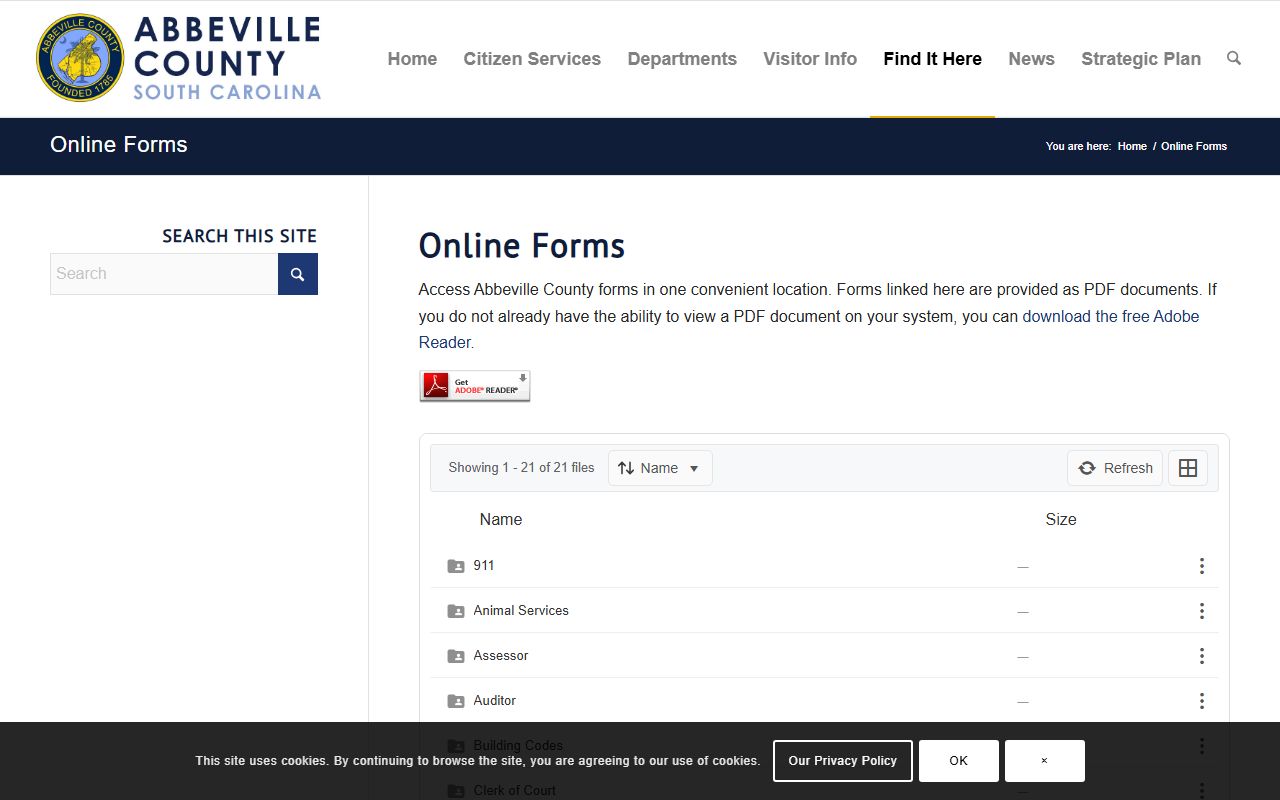 Abbeville County Clerk of Court online forms