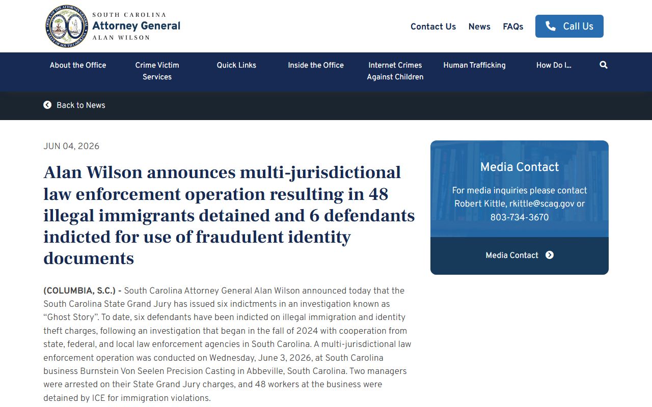 Abbeville County court dockets Attorney General state grand jury news