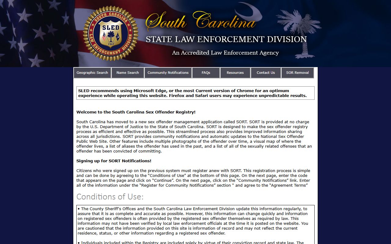 Abbeville County inmate related SLED public sex offender registry search