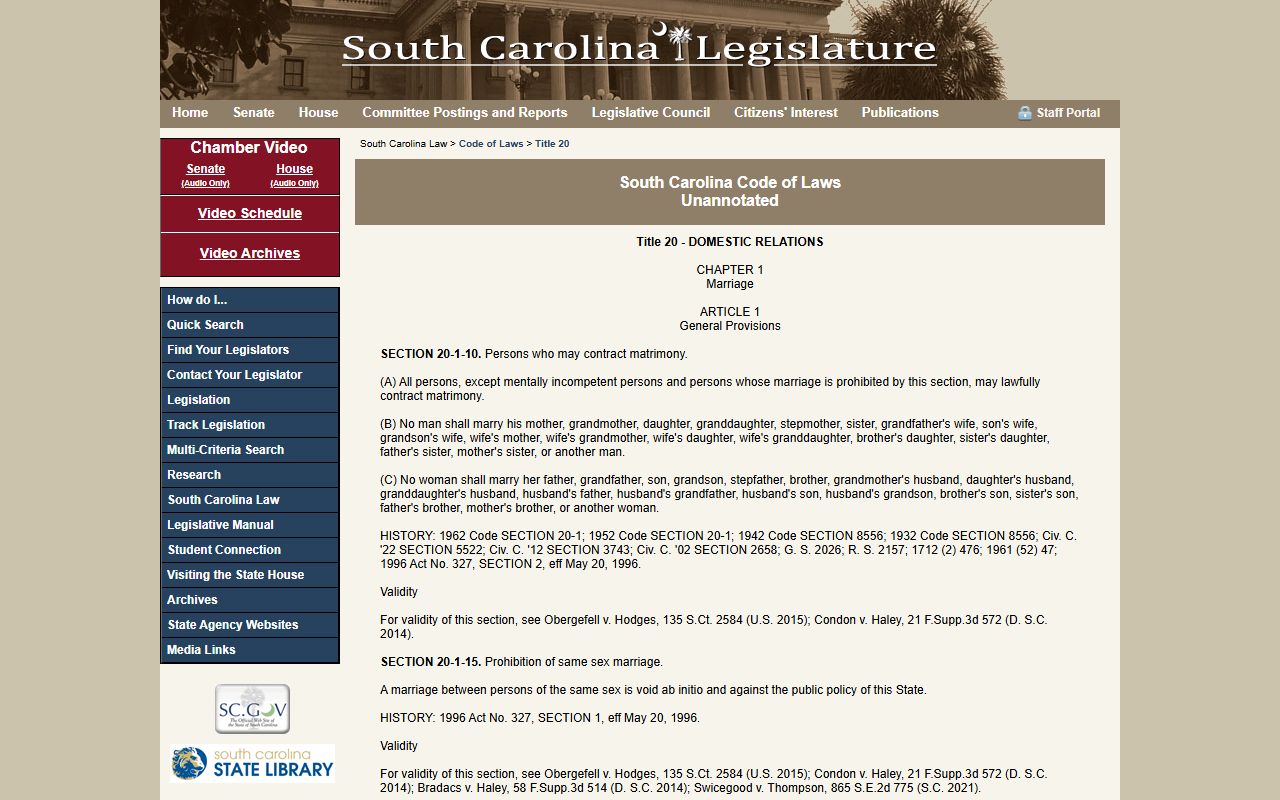 Abbeville County marriage records South Carolina marriage statute
